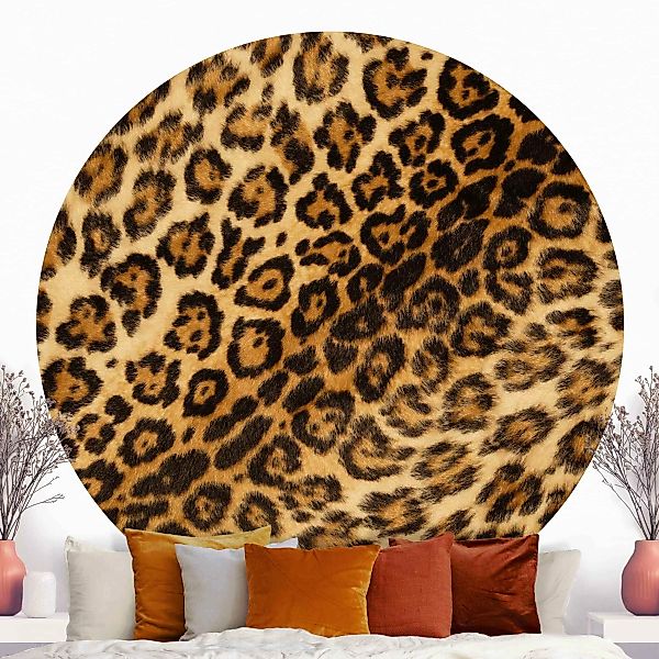Runde Mustertapete selbstklebend Jaguar Skin günstig online kaufen