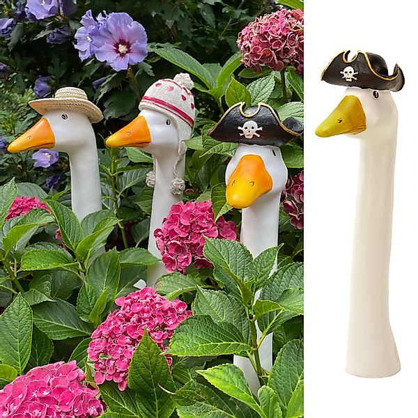 Online-Fuchs Gartenfigur Gänsehals Gartenstecker Gans - günstig online kaufen