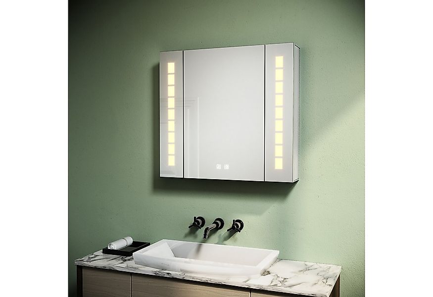 SONNI Spiegelschrank Dreifarbiger LED-Badezimmerspiegelschrank mit Antibesc günstig online kaufen