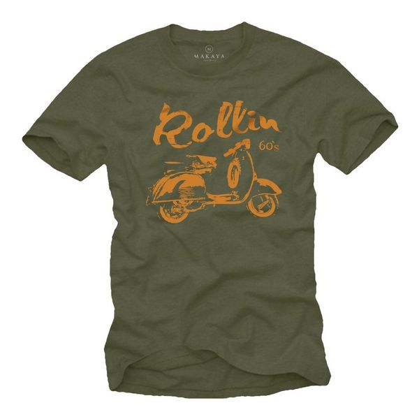 MAKAYA Print-Shirt Vintage Roller T-Shirt Herren günstig online kaufen
