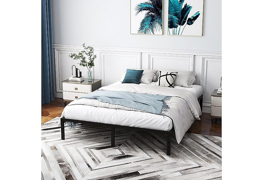 COSTWAY Bettgestell (1-tlg), Doppelbett, mit Lattenrost, günstig online kaufen