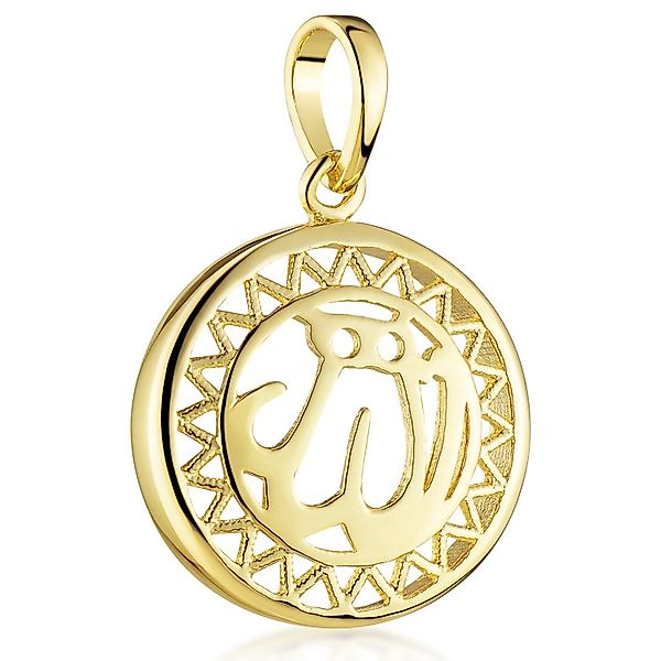 Materia Runder Anhänger Gold Schriftzug Allah günstig online kaufen