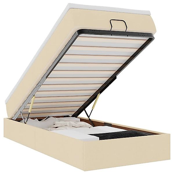 vidaXL Bett Ottoman-Bett mit Matratze Creme günstig online kaufen