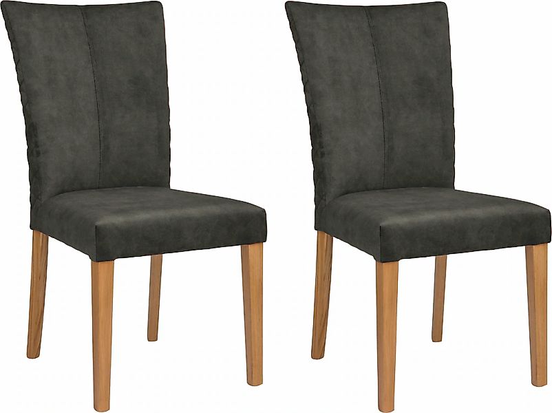 Leonique Esszimmerstuhl "Vence" (Set) 2 Stk. Samtvelours mit Rautensteppung günstig online kaufen