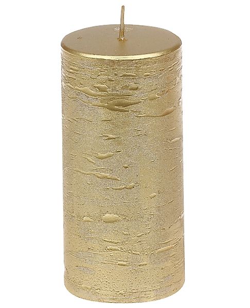 Steinhart Kerzen Rustic-Kerze Stumpenkerze "Rustic-Glanz" Gold günstig online kaufen