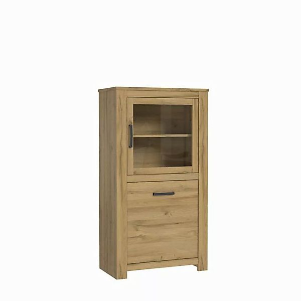 freiraum Stauraumvitrine HAVANNA 2 Türen, Alteiche Dekor - 77x143,7x42,2cm günstig online kaufen