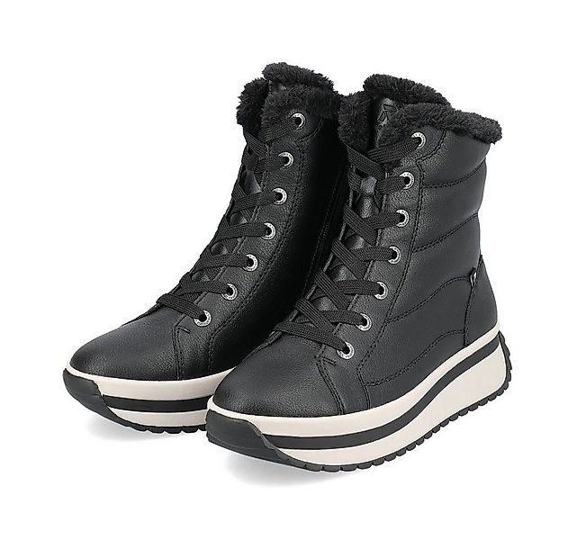 Rieker W0963-01 (Schnürstiefel mit Innenfutter, Glattleder) schwarz Damen W günstig online kaufen