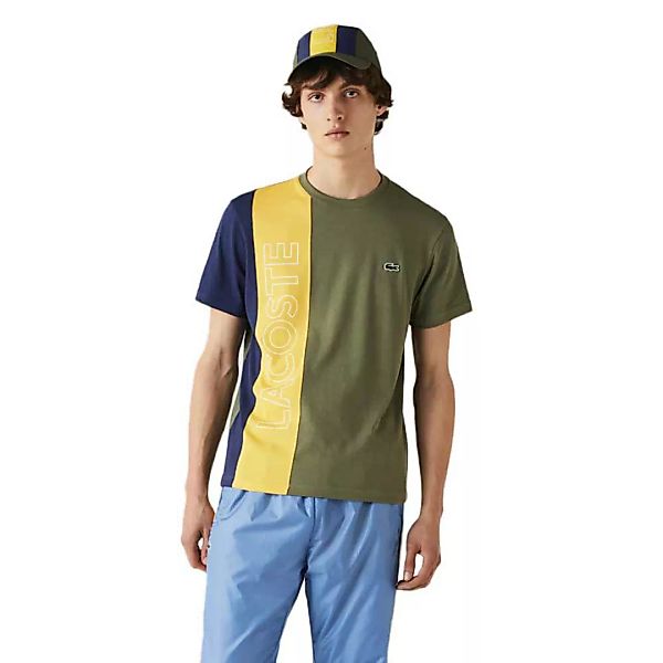 Lacoste Crew Lettering Color Block Kurzärmeliges T-shirt XS Tank / Anthemis günstig online kaufen