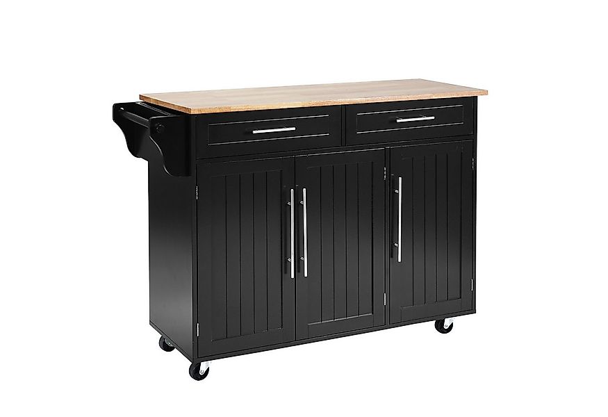COSTWAY Küchenwagen, mit Arbeitsplatte, Schubladen & verstellbaren Regalen günstig online kaufen