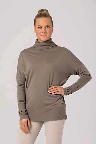 SUPER.NATURAL Rollkragenpullover Merino Sweatshirt W SKIING TURTLE gerippte günstig online kaufen