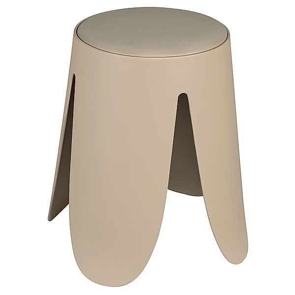 Wenko Hocker Comiso Ø 44,5 cm x 46 cm Beige Matt günstig online kaufen