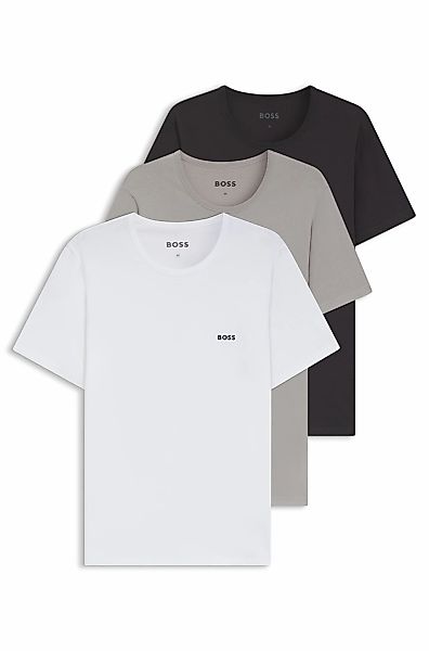 BOSS T-Shirt "TShirtRN 3P Classic", (Packung, 3 tlg.), mit BOSS Stickerei günstig online kaufen