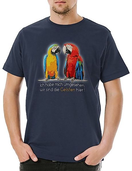 Urban Backwoods Print-Shirt Die Geilsten Herren T-Shirt Fun Papagei Vogel Z günstig online kaufen