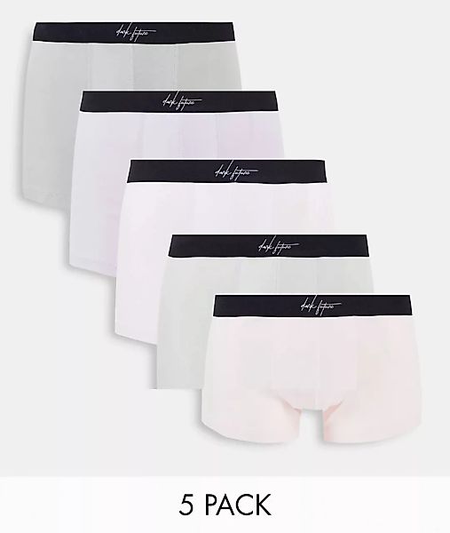 ASOS Dark Future – 5er-Pack kurze Unterhosen in Pastelltönen-Mehrfarbig günstig online kaufen