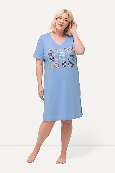Ulla Popken Bigshirt Bigshirt bedruckt V-Ausschnitt günstig online kaufen