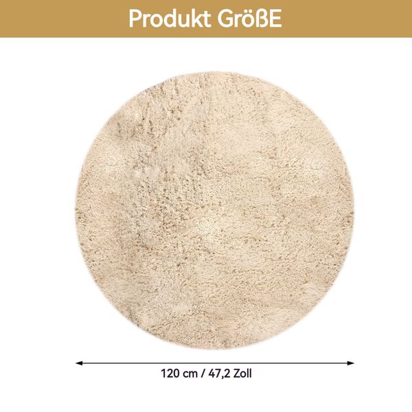 BlingBin Teppich Ø120 cm Hochflor Teppich günstig online kaufen