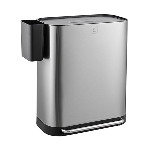 Svita MLT2X30 Mülleimer Treteimer 60l 2 Fächer Mit Deckel Silber günstig online kaufen