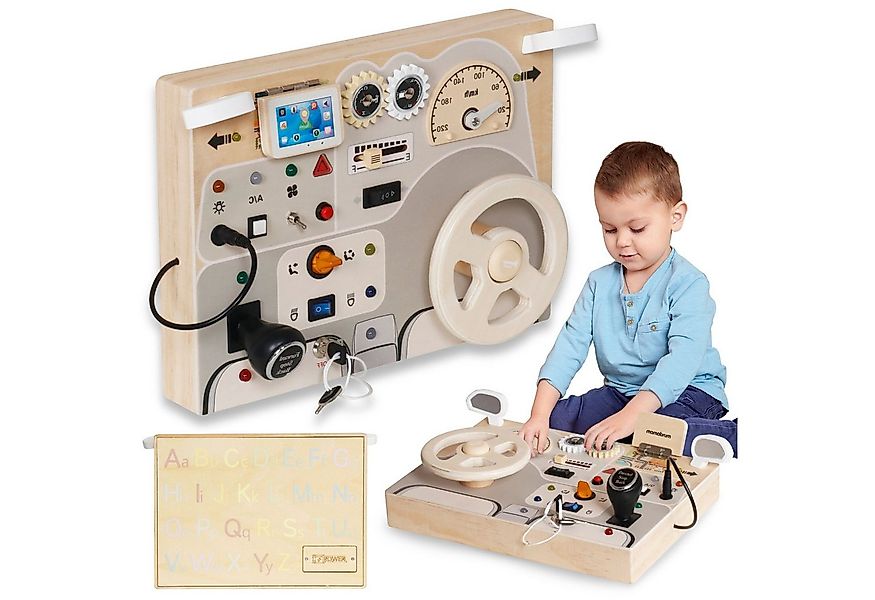 Mamabrum Lernspielzeug Montessori Holzspielzeug - Kinder Armaturenbrett günstig online kaufen