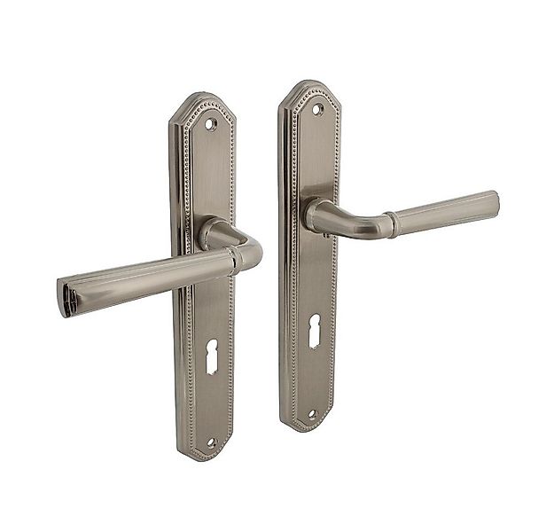 MS Beschläge Türbeschlag Langschildgarnitur Nickel matt Türdrücker Türgriff günstig online kaufen