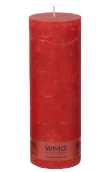 Stumpenkerze Rustikal 6 x 6 rot günstig online kaufen