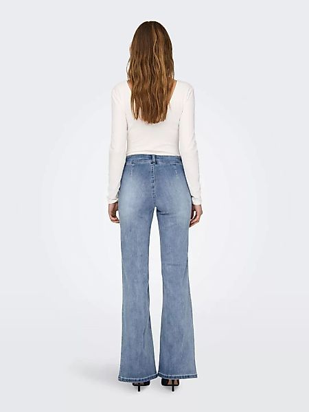 ONLY Bootcut-Jeans ONLWAUW MID FLARED ZIP CUT DNM günstig online kaufen