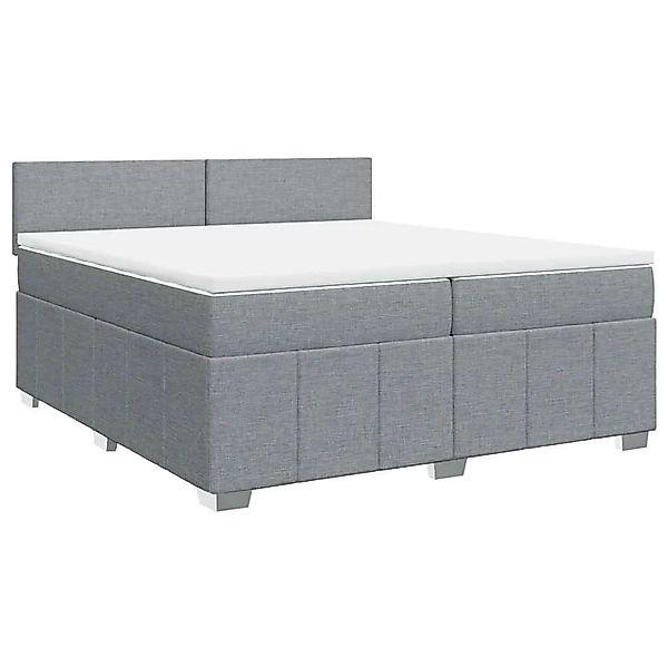 vidaXL Boxspringbett mit Matratze Hellgrau 200x200 cm Stoff 3287168 günstig online kaufen