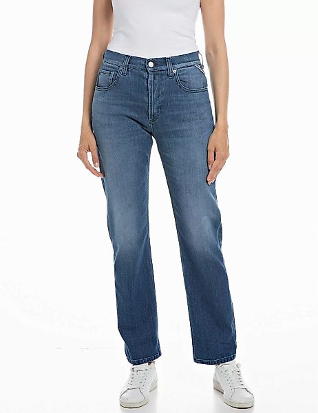 Replay Damen Jeans MAIJKE STRAIGHT - Straight Fit - Blau - Light Blue Denim günstig online kaufen