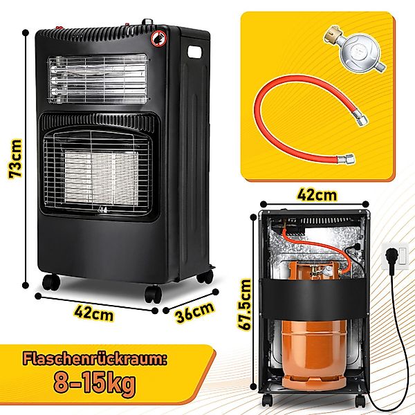 Clanmacy Heizstrahler Gasheizer Gasheizung 4200W Wärmestrahler günstig online kaufen
