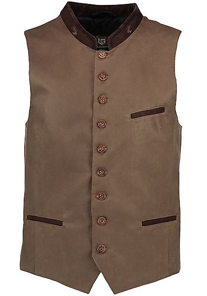 OS Trachten Trachtenweste Glayon Herren Weste mit Hirsch-Emblem auf Kragen günstig online kaufen
