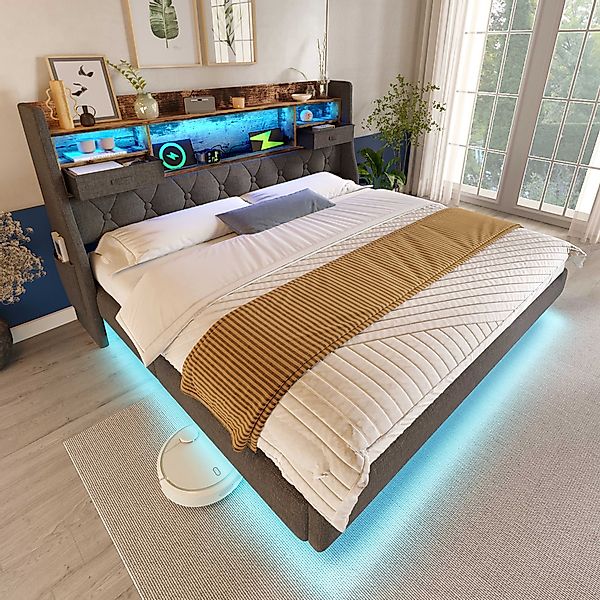 BlingBin Polsterbett Schwebebett (1-tlg., mit LED-Beleuchtung, günstig online kaufen