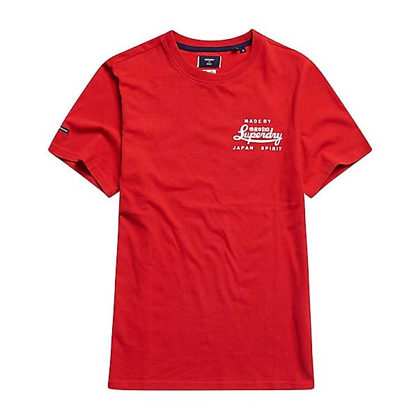 Superdry Script Style Col Kurzarm T-shirt L Rouge Red günstig online kaufen