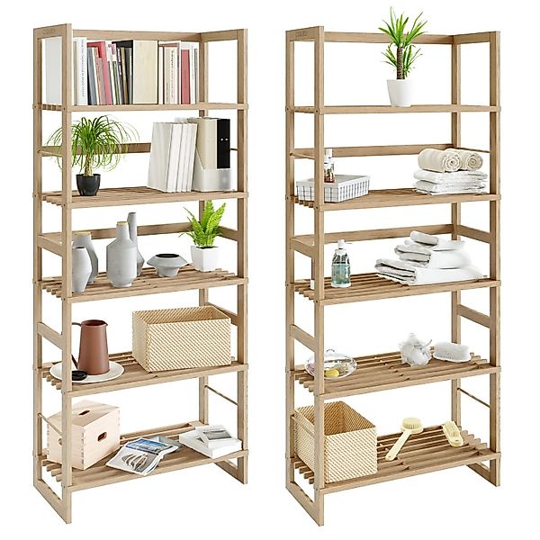 Casaria Standregal Öland, Badregal Holz 5 günstig online kaufen