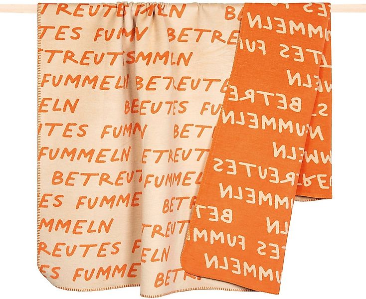 Wohndecke LUST, PAD, Made in Europe, Wendefunktion, mit Schriftzug, 150x200 günstig online kaufen