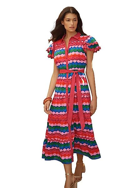 Love & Roses Midikleid Love & Roses Midikleid mit Zackenlitze, Regular (1-t günstig online kaufen