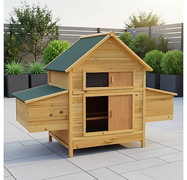 Mucola Hühnerstall Geflügelstall Hühnerstall Hasenstall Freilauf Holz Kanin günstig online kaufen