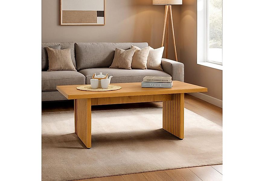 IDIMEX Couchtisch RIKA, Moderner Wohnzimmertisch mit Lamellenbeinen Wildeic günstig online kaufen