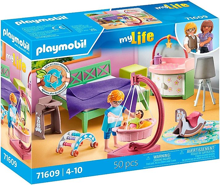 Playmobil® Schlafzimmer mit Babyspielecke (71609), myLife Konstruktions-Spi günstig online kaufen