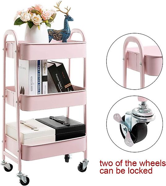 JEOBEST Beistellwagen Rollwagen Küchenwagen Servierwagen aus günstig online kaufen