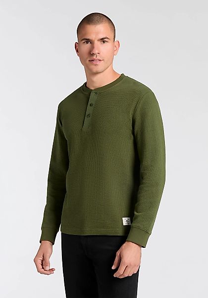 Gant Henleyshirt "WAFFLE LS HENLEY" Rundhalsausschnitt, Regular fit, Waffel günstig online kaufen