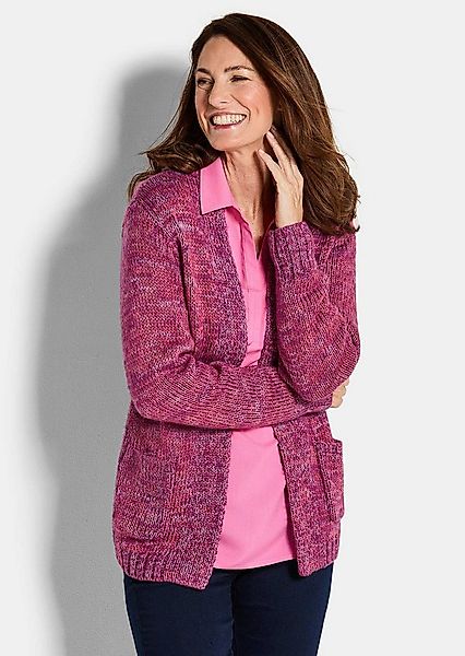 GOLDNER Strickjacke Langarm Melange-Cardigan, flauschig Weiche Jacke mit Ta günstig online kaufen