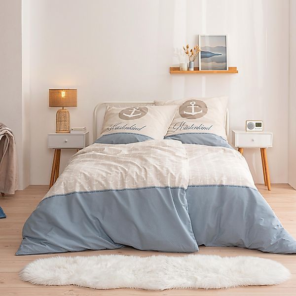 MTOnlinehandel Bettwäsche Küstenkind Anker, 100% Baumwolle, günstig online kaufen