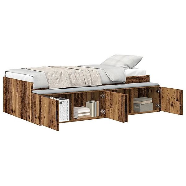 vidaXL Bett Lagerbettgestell Altes Holz 75x190 cm (1-tlg) günstig online kaufen