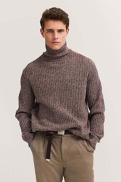 bugatti Rollkragenpullover "Regular Fit", Grobstrick aus einem Wollmix günstig online kaufen