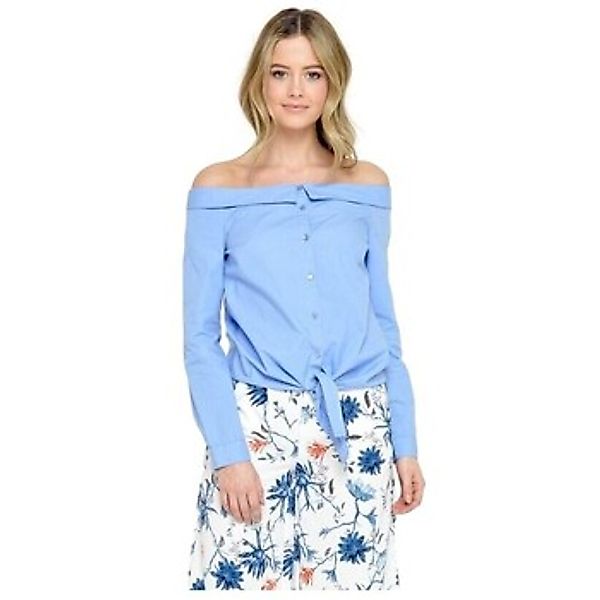 Only  Blusen Julia Off Shoulder Shirt - Cashmere Blue günstig online kaufen