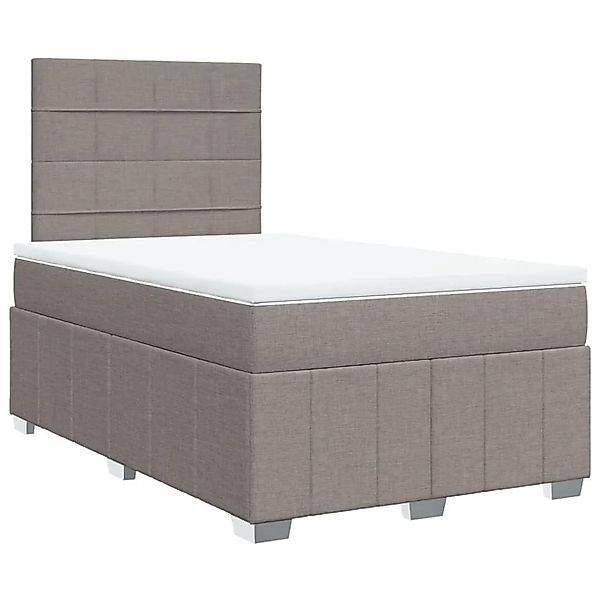 vidaXL Boxspringbett mit Matratze Taupe 120x190 cm Stoff 3291611 günstig online kaufen