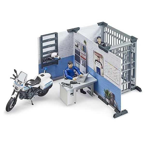 Bruder® Spielwelt 62732 - bworld Polizeistation mit Polizeimotorrad, Maßsta günstig online kaufen