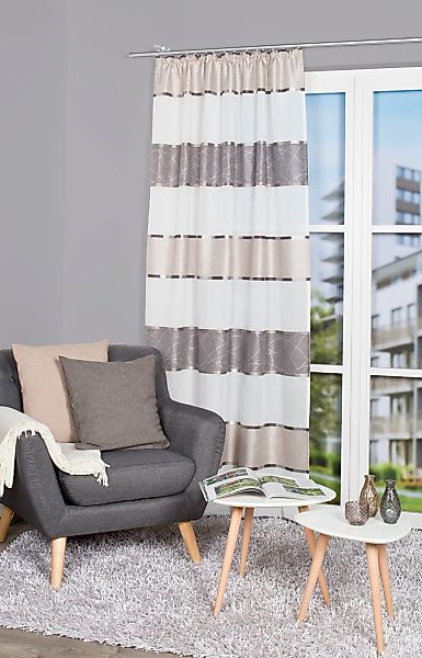 HOME WOHNIDEEN Vorhang "WALTER" Kräuselband 1 Stk. tlg. Kräuselbandschal WA günstig online kaufen