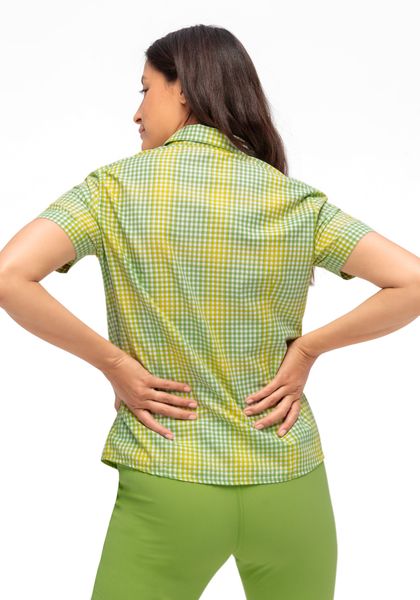 Maier Sports Funktionsbluse "Philina" Karierte Kurzarm-Bluse für Wandern, R günstig online kaufen