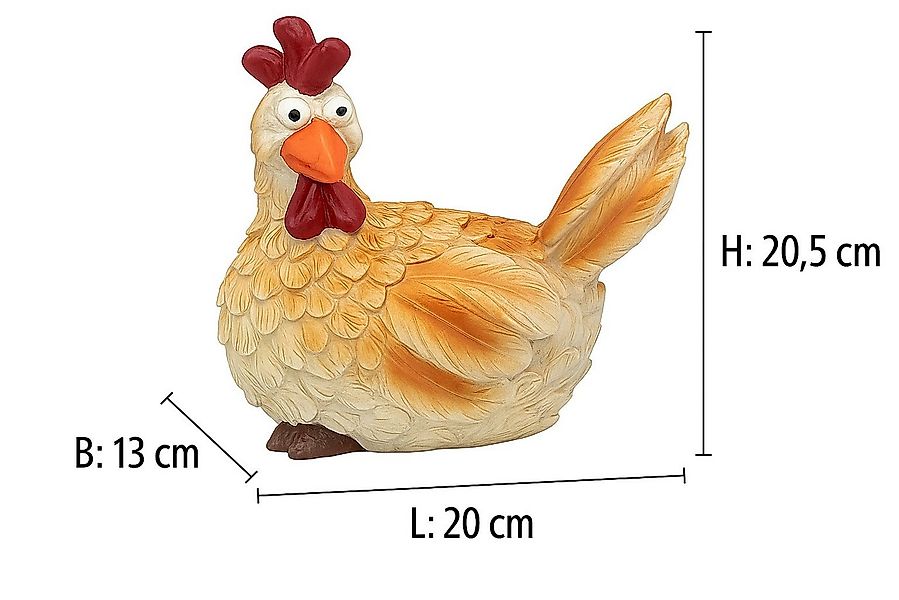 Bambelaa! Gartenfigur Gartenfigur Huhn Gartendeko Tiere Figuren Groß Dekofi günstig online kaufen