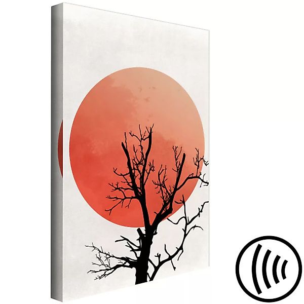 Wandbild Baum mit Sonnenuntergang – eine abstrakte Komposition mit schwarze günstig online kaufen